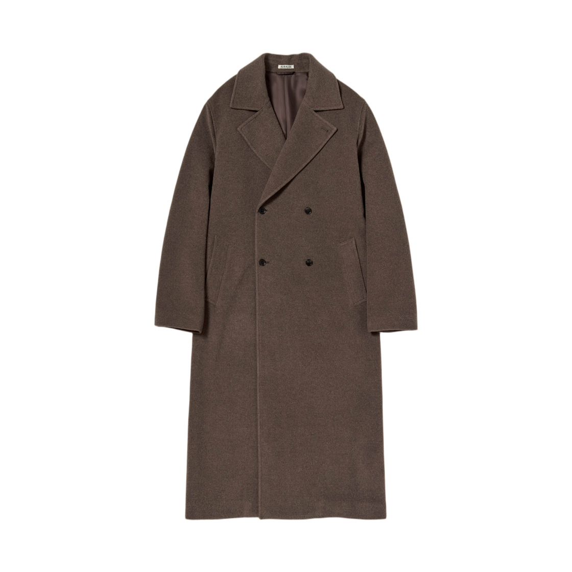 (W) 오라리 슈퍼 파인 울 모저 체스터필드 코트 탑 브라운 - 25AW((W) Auralee Super Fine Wool Mosser Chesterfield Coat Top Brown - 25AW) - 1