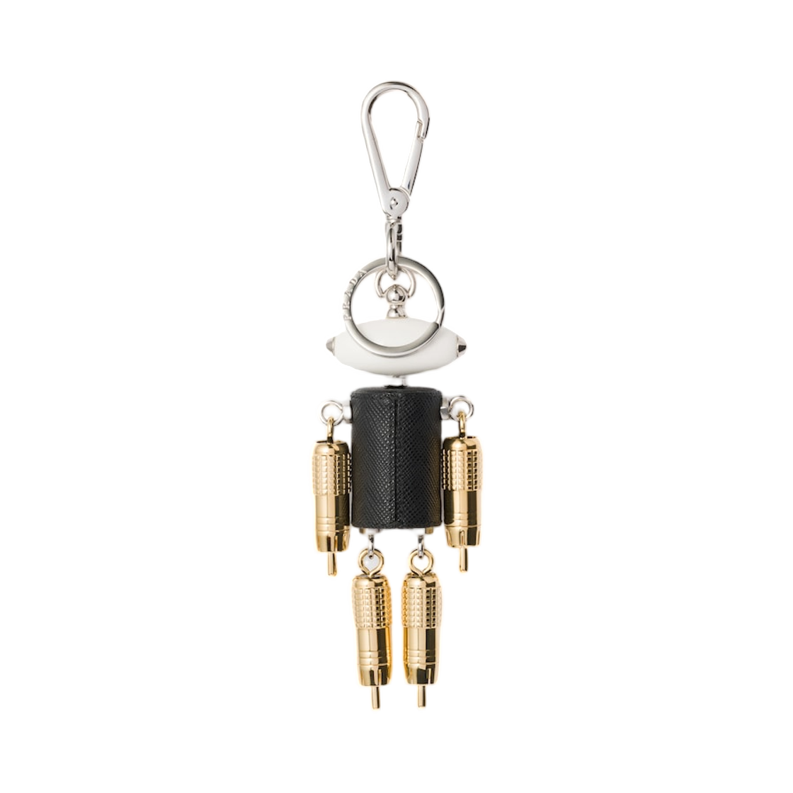 프라다 로봇 사피아노 레더 키 링 참 블랙(Prada Robot Saffiano Leather Key Ring Charm Black) - 2