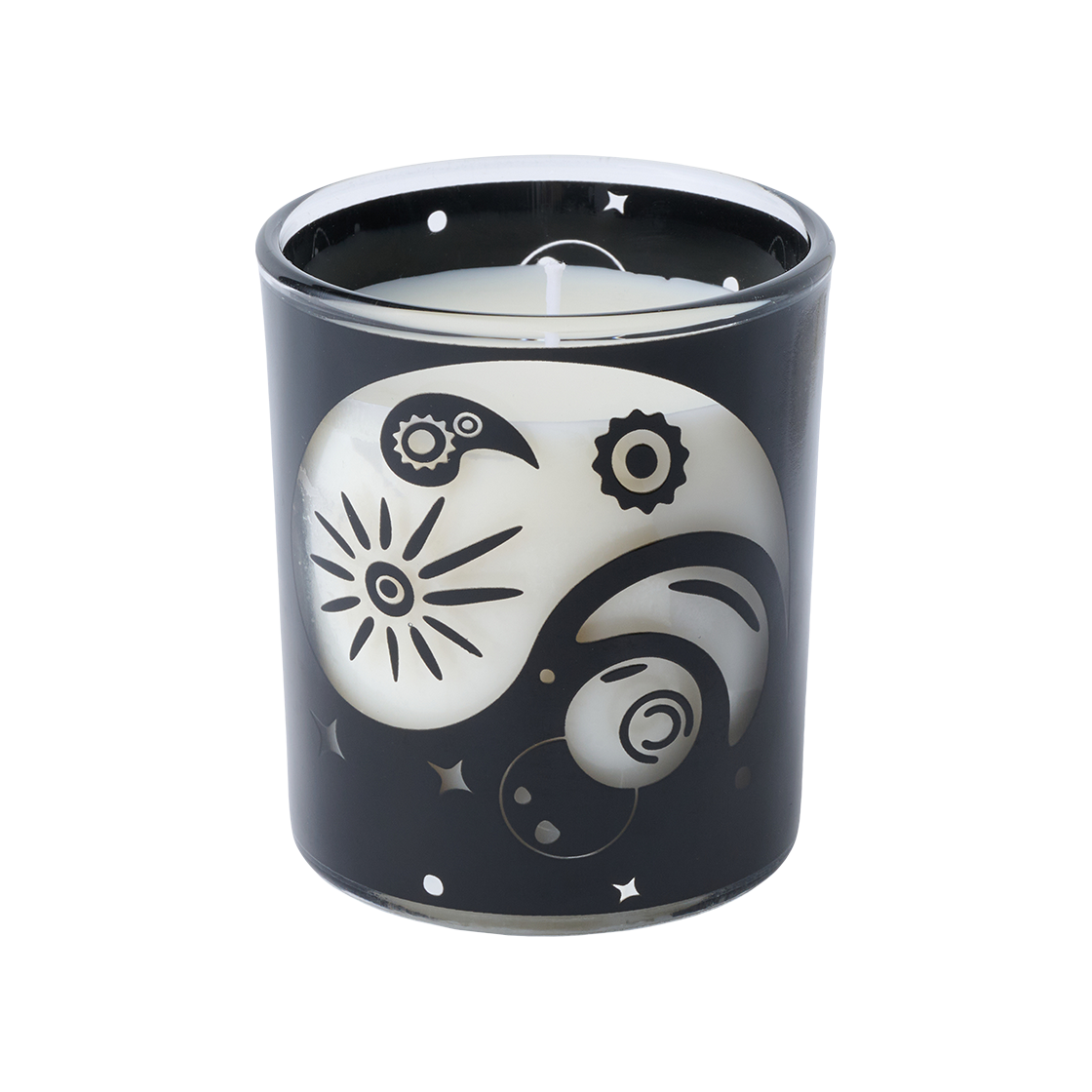 VH2FWUAB74ABK Thevinylhouse Space Yin Yang Mug Candle Black