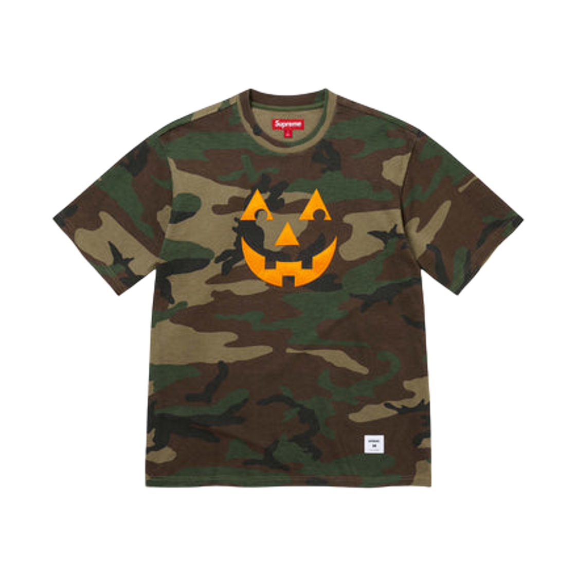 - Supreme Pumpkin S/S Top Woodland Camo - 25FW