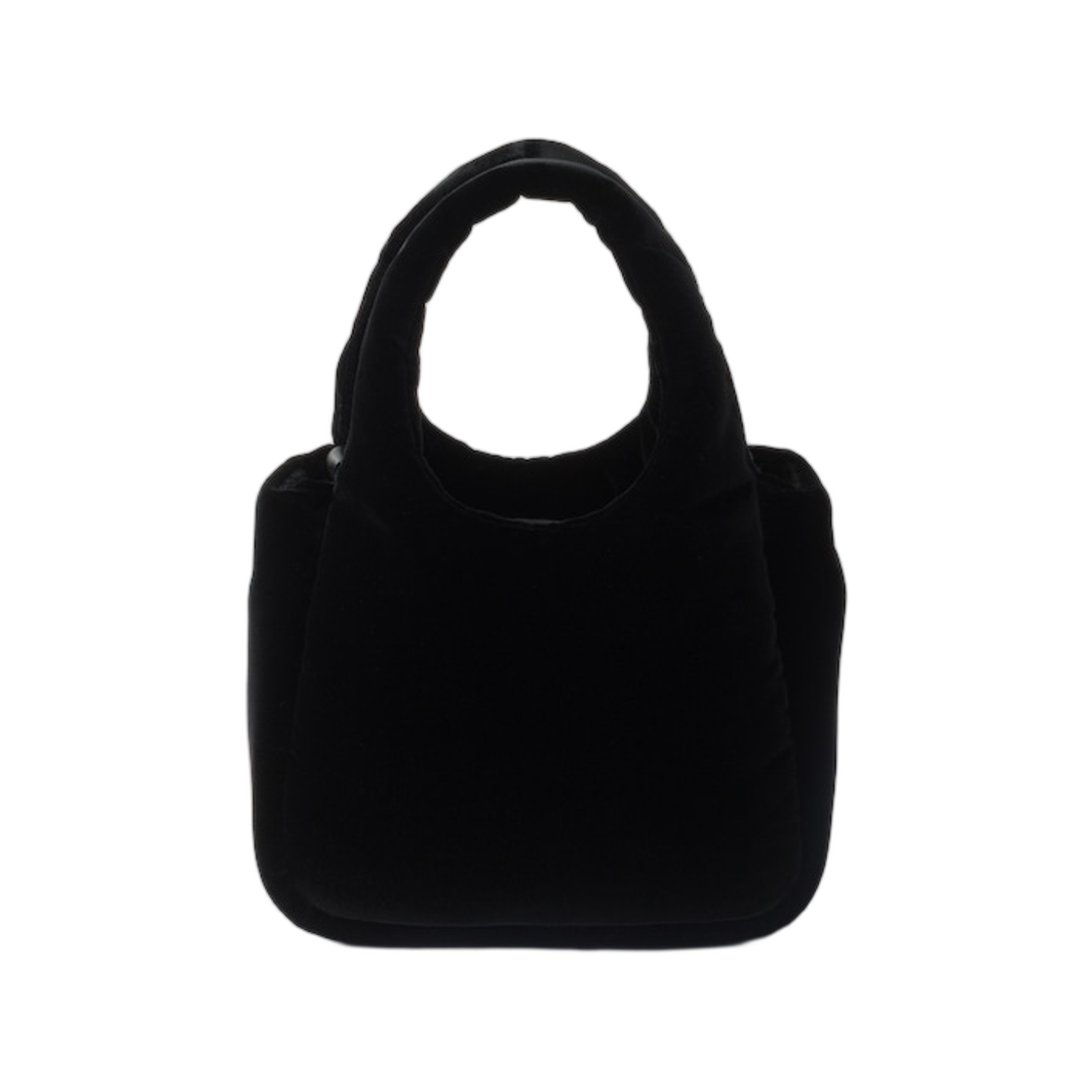 프라다 패딩 벨벳 미니 핸드백 블랙(Prada Padded Velvet Mini Handbag Black) - 2