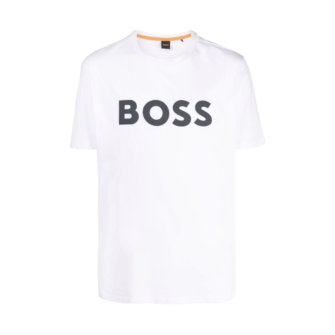 50481923-100 Hugo Boss Cotton Jersey T-Shirt with Rubber Print Logo White