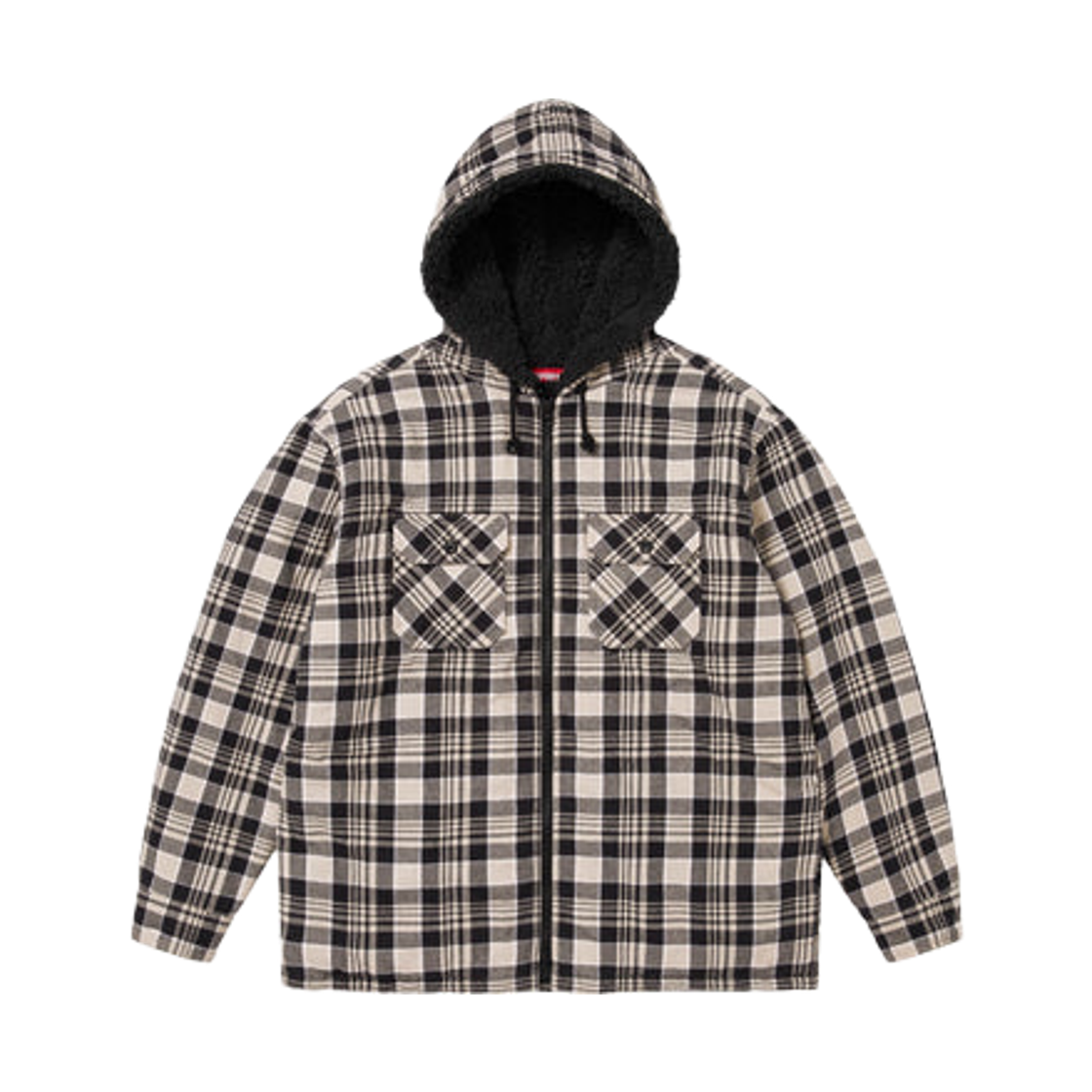 슈프림 라인드 집업 후드 플란넬 셔츠 라이트 탄 - 25FW(Supreme Lined Zip Up Hooded Flannel Shirt Light Tan - 25FW) - 1