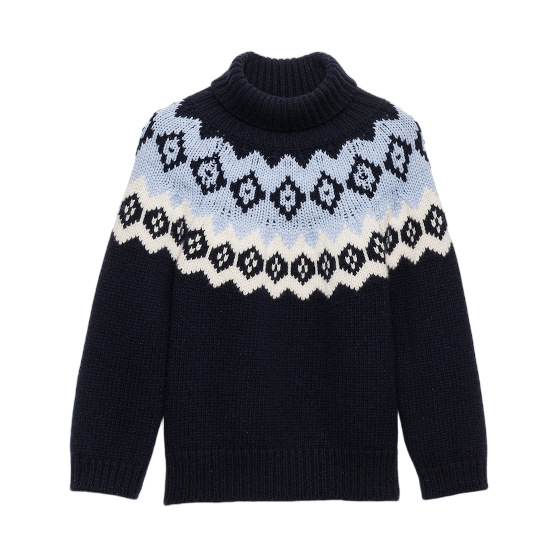 P26574-18VZ-F067K (W) Prada Wool And Cashmere Sweater Blue Beige