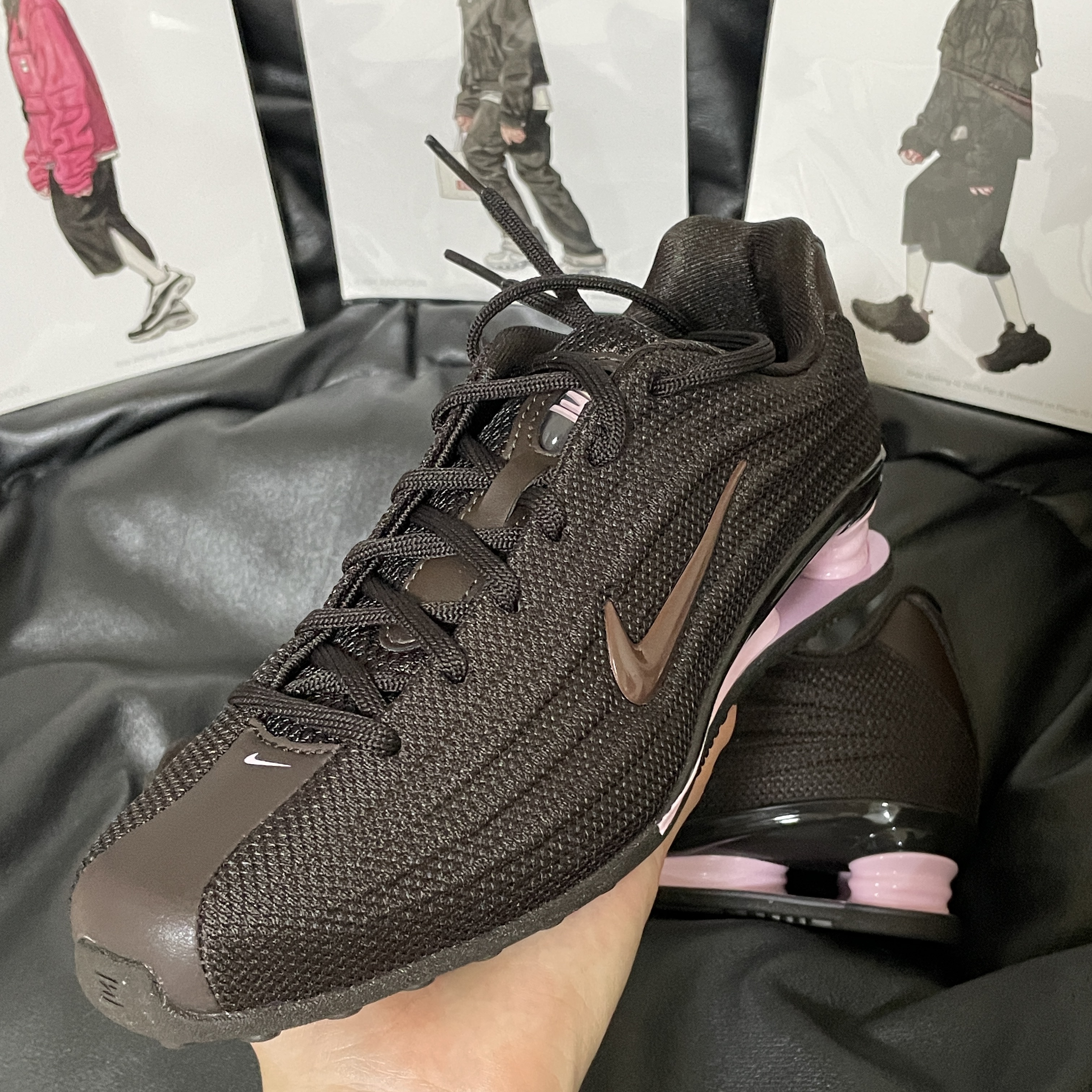 (W) Nike Shox Z Velvet Brown Light Chocolate 착용 스타일 - 2