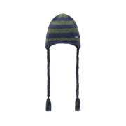 Thevinylhouse Ear Flap Stripe Beanie Green