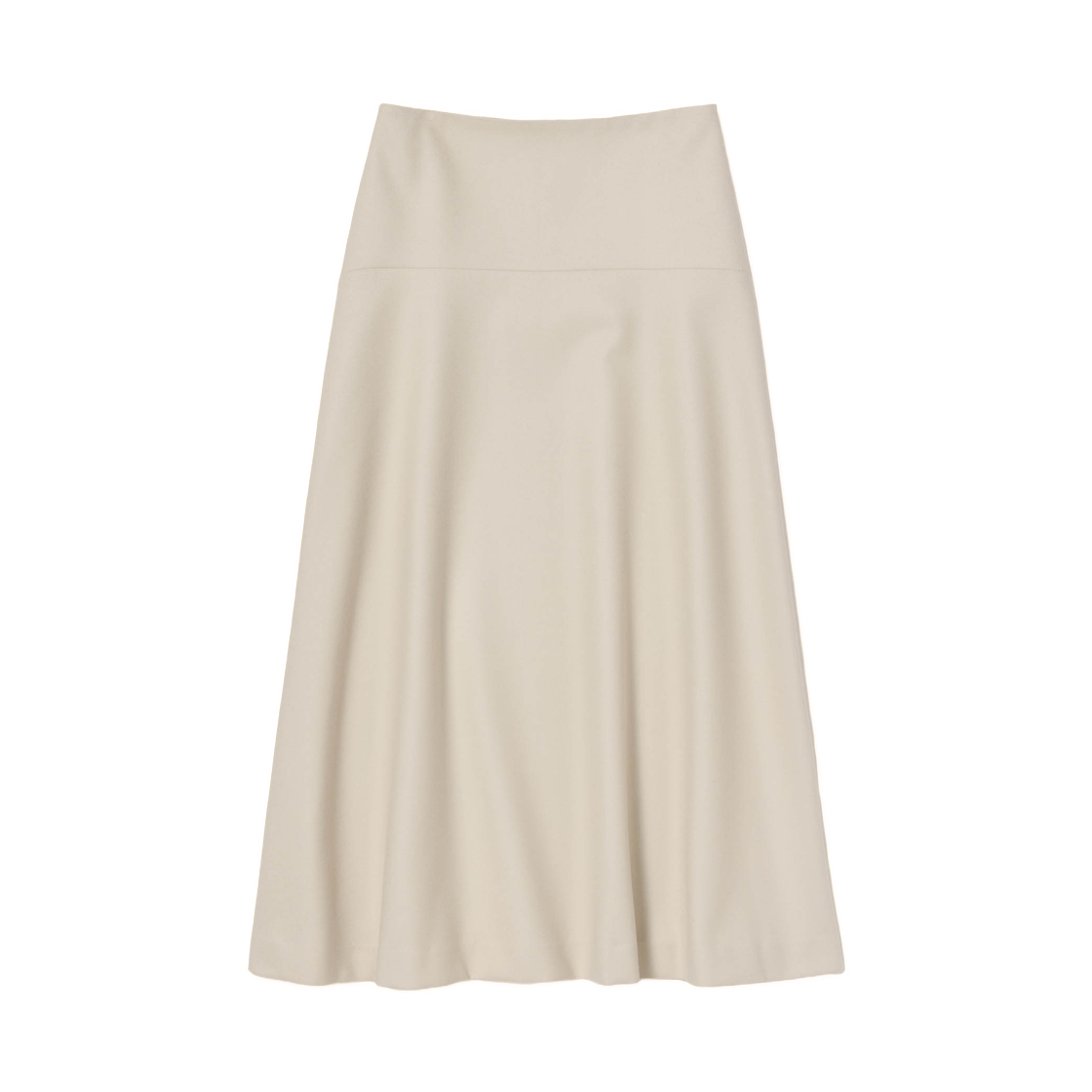 (W) 오라리 라이트 멜튼 스커트 크림 베이지 - 25AW