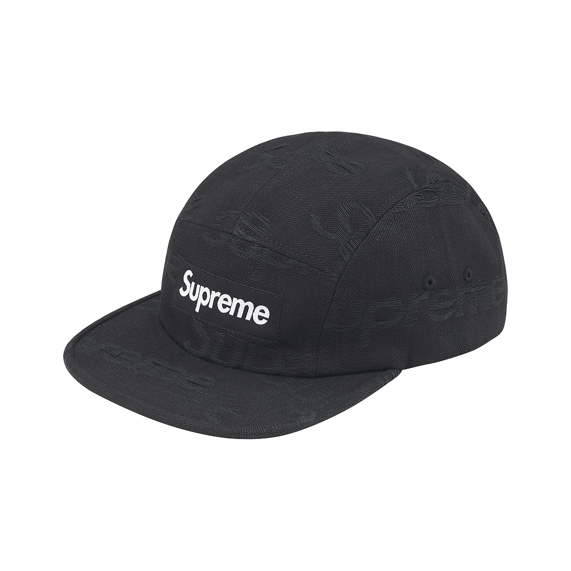 슈프림 자카드 로고 데님 캠프캡 블랙 - 25FW(Supreme Jacquard Logos Denim Camp Cap Black - 25FW) - 1