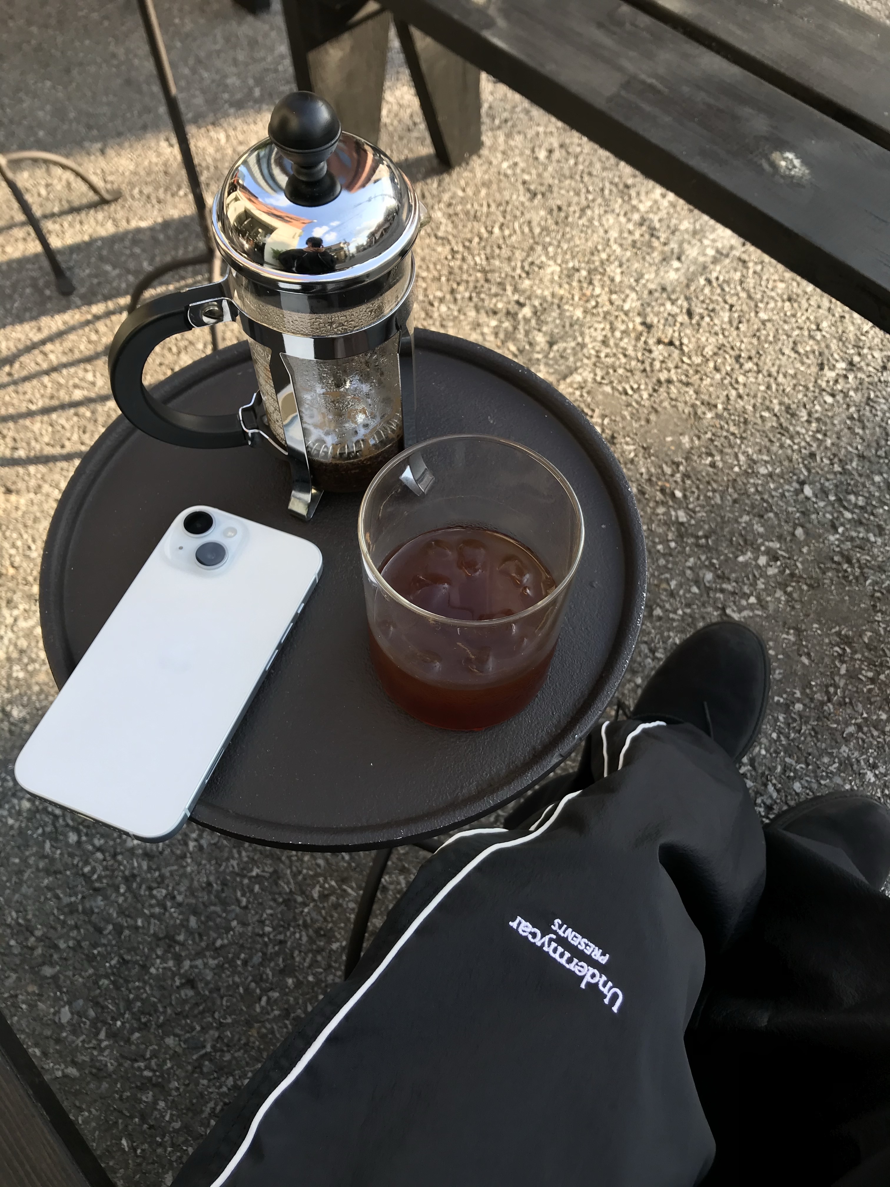 Undermycar MU.132 Original Logo Piping Line Track Jacket Black, Undermycar Mu.126 Original Logo Piping Line Nylon Pants Black 착용 스타일 - 4