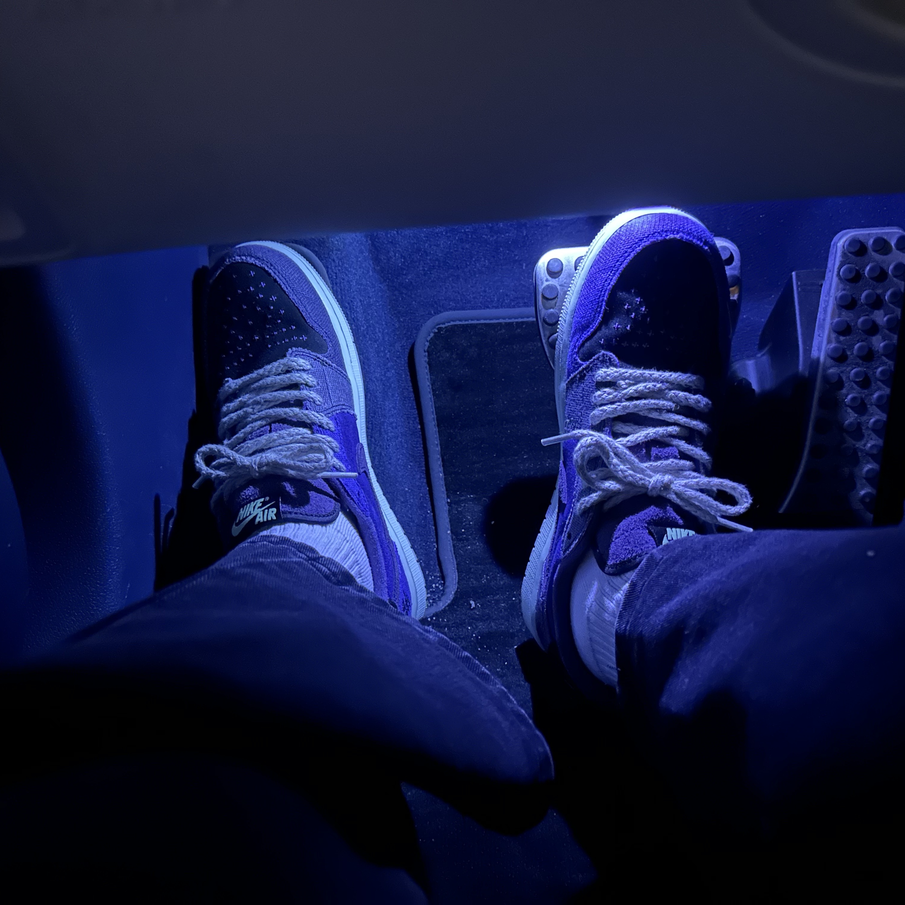 Jordan 1 x Zion Williamson Retro Low OG Regency Purple and Dark Raisin 착용 스타일