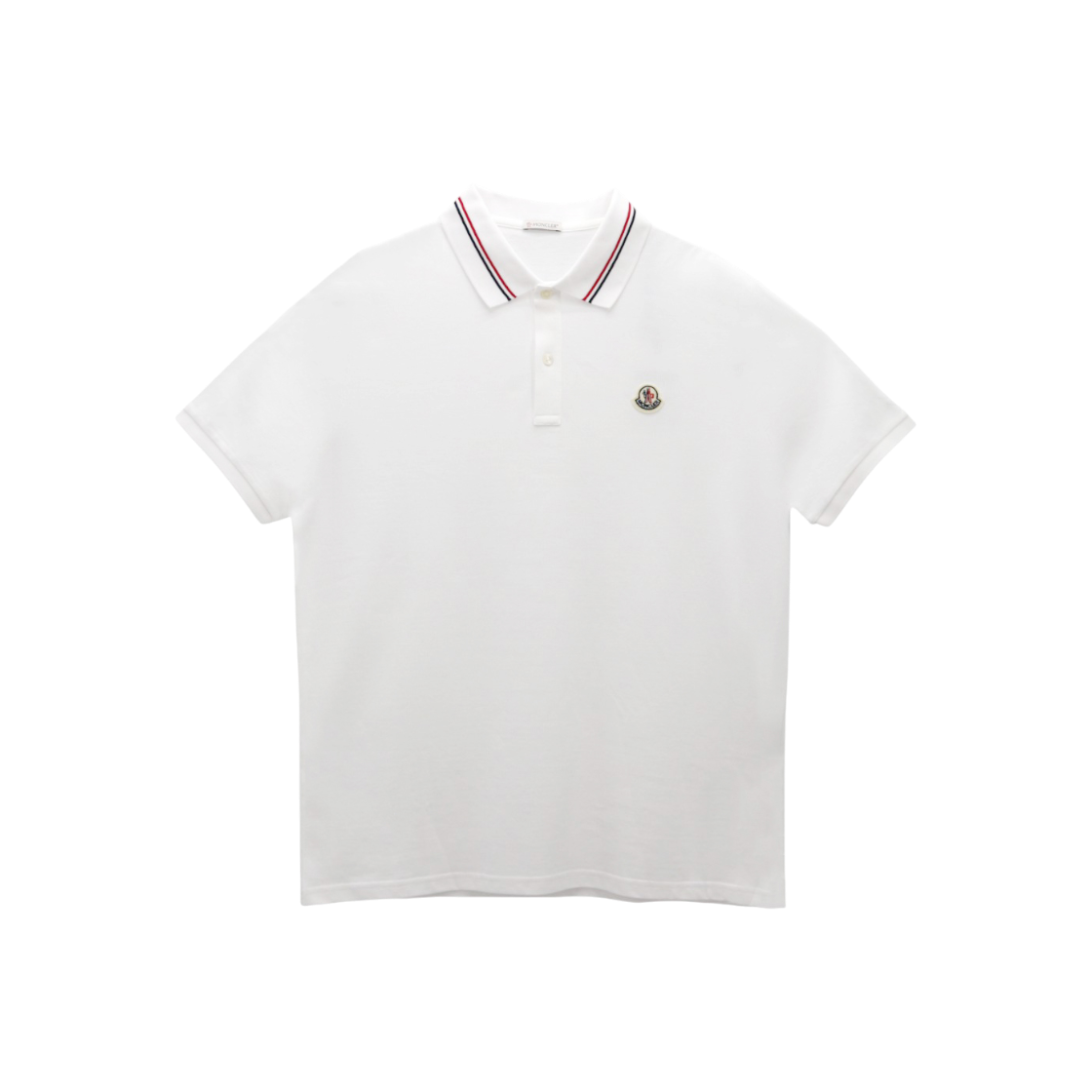 ITWJ79PSMLA6 Moncler Logo Patch Cotton Polo Shirt