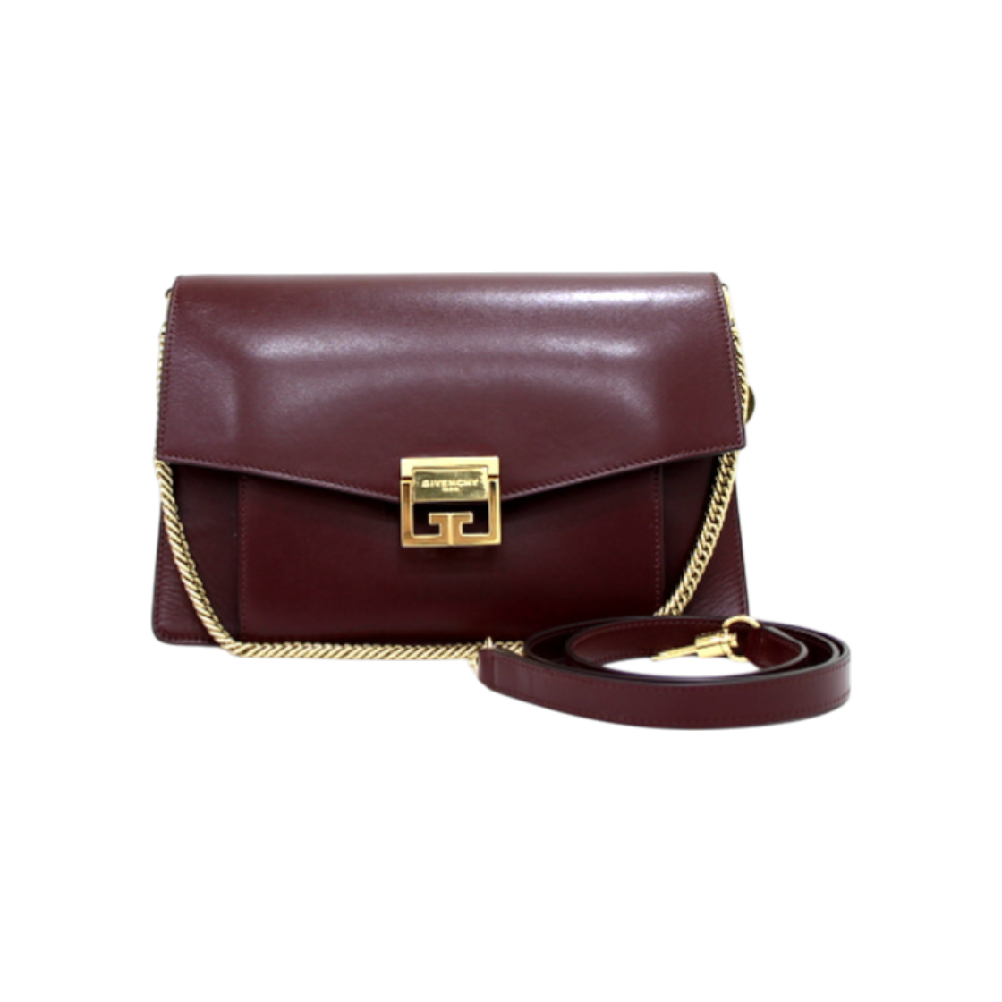 ITFN37BBUQ76 Givenchy GV3 Medium Burgundy Chain Shoulder Bag/Crossbody Bag