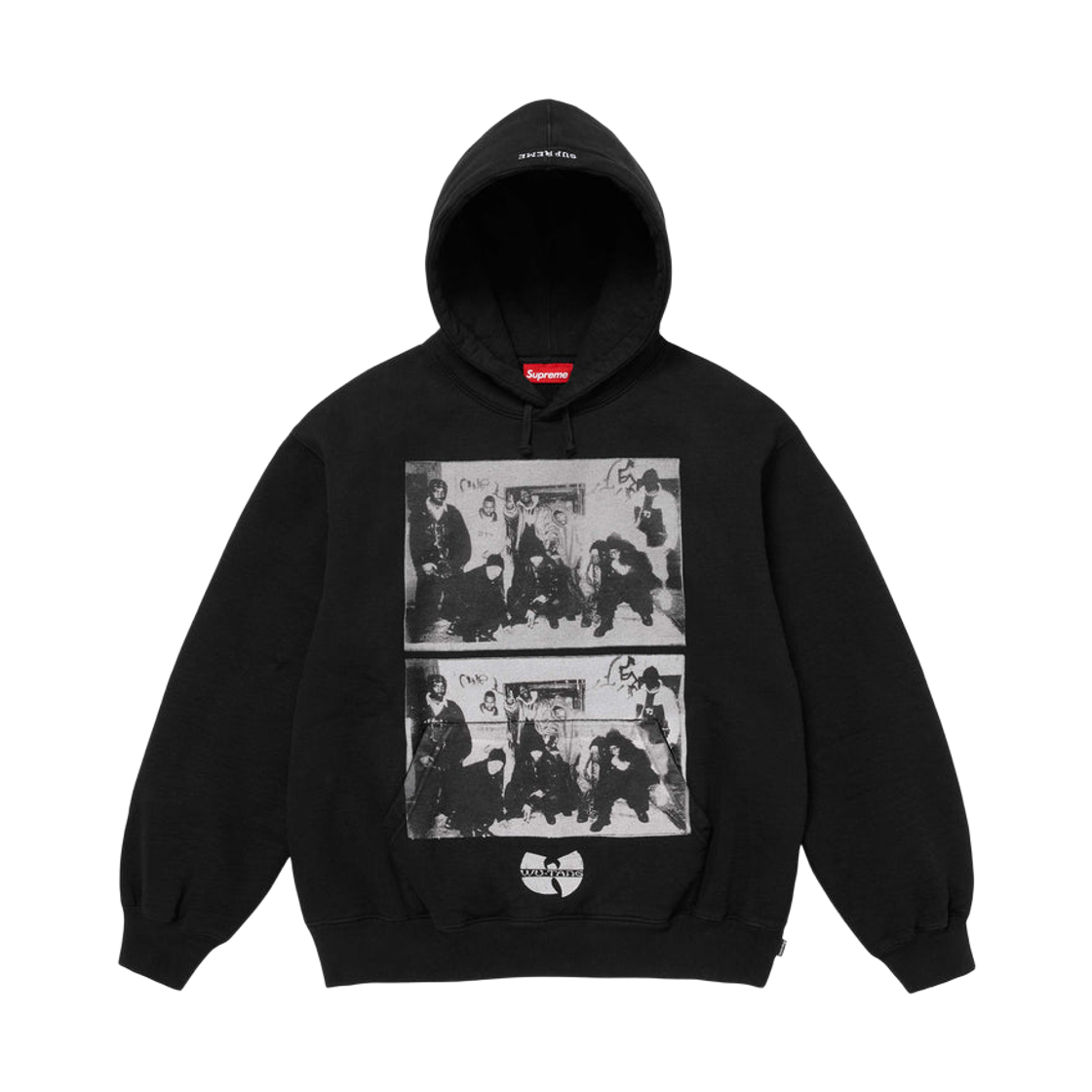 슈프림 x 우탱 클랜 후드 스웨트셔츠 블랙 - 25FW(Supreme x Wu-Tang Clan Hooded Sweatshirt Black - 25FW)
