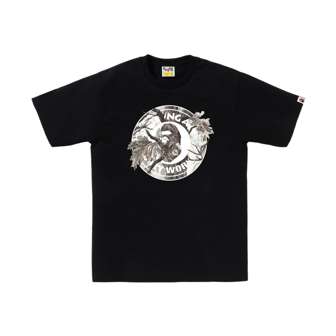 - BAPE Tree Edge Camo Busy Works T-Shirt Black White