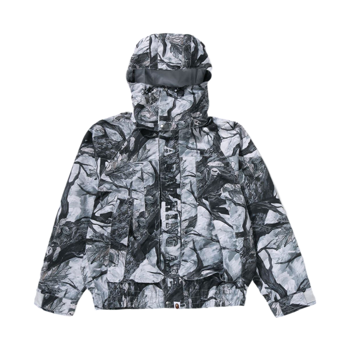 베이프 트리 엣지 카모 후드 스노우보드 자켓 화이트(BAPE Tree Edge Camo Hooded Snowboard Jacket White)