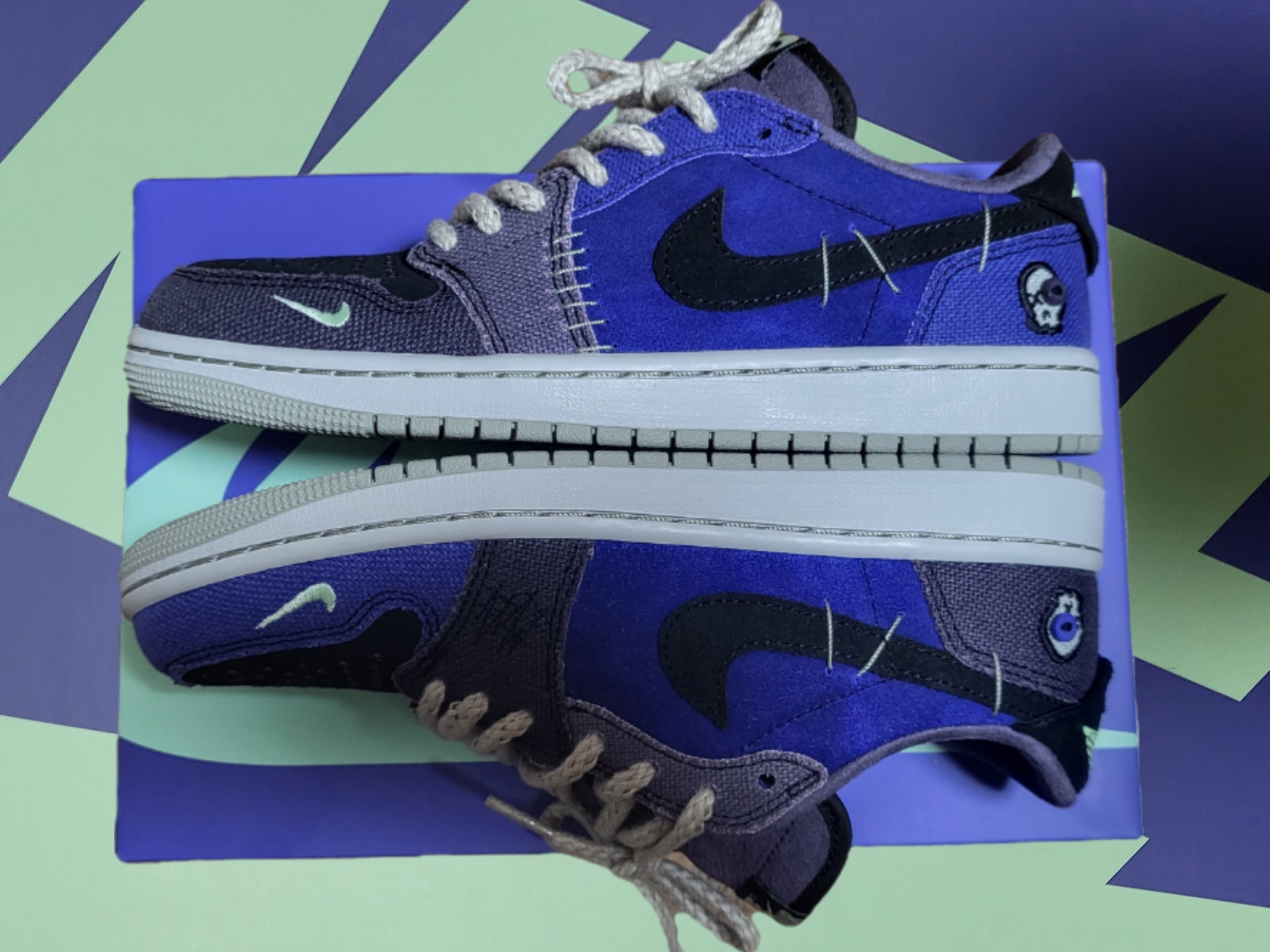 Jordan 1 x Zion Williamson Retro Low OG Regency Purple and Dark Raisin 착용 스타일 - 5