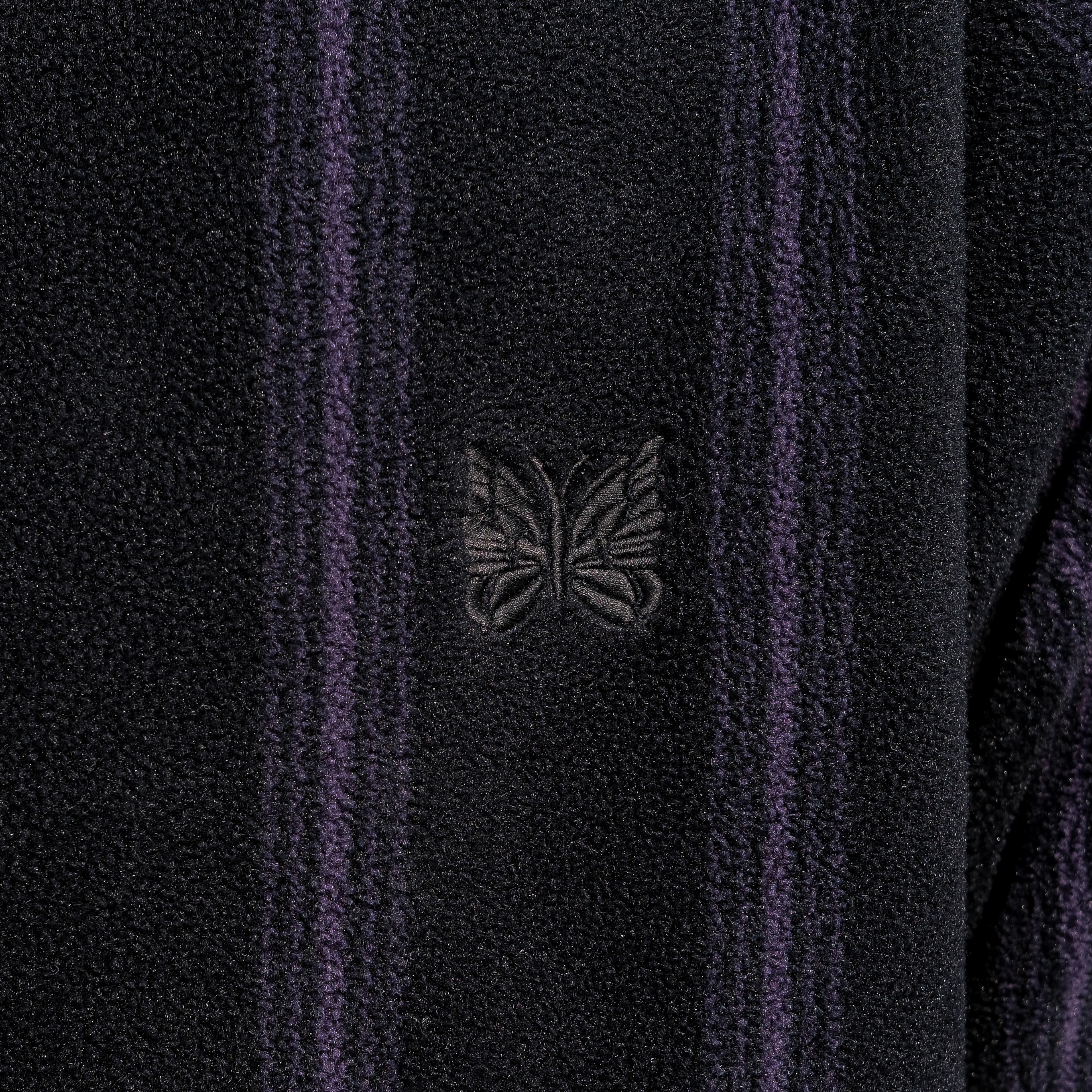 Uniqlo x Needles Fleece Oversized Cardigan Black - KR 착용 스타일 - 3