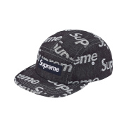 Supreme Jacquard Logos Denim Camp Cap Rigid Indigo - 25FW