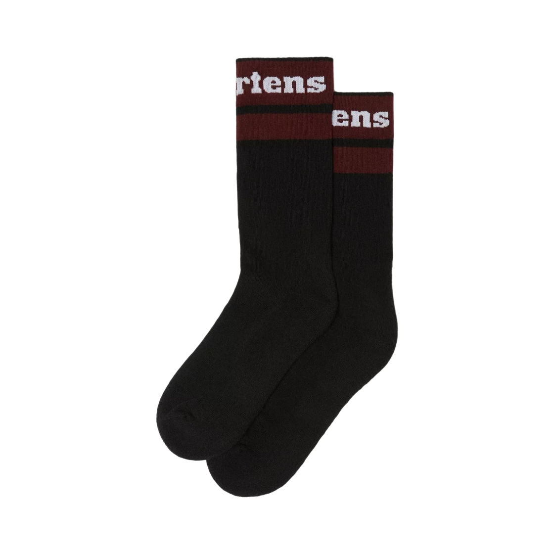 AC681004 Dr. Martens Athletic Logo Organic Cotton Blend Socks Black Cherry Red