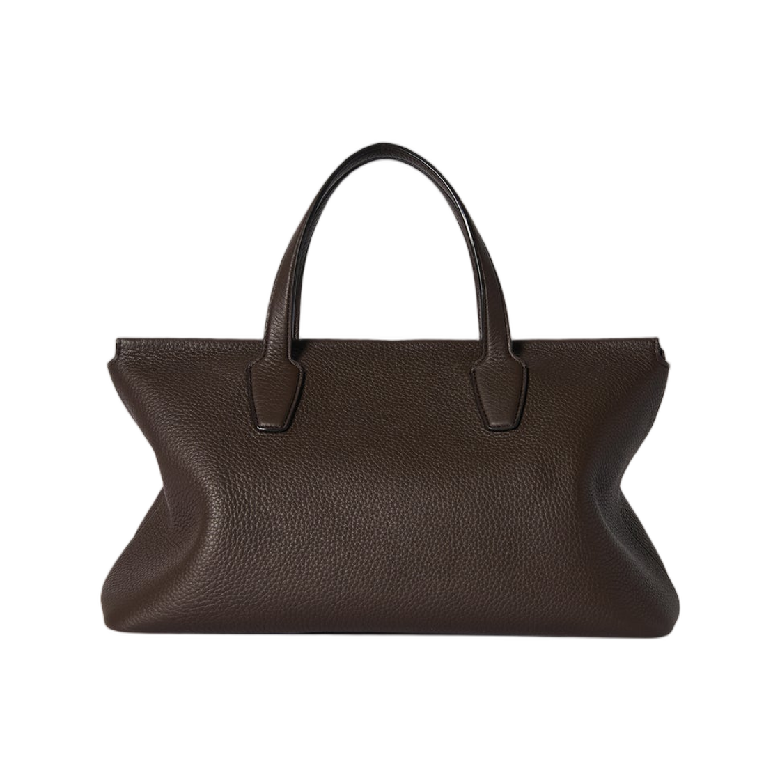 W1909L129DEOS The Row Marcel Bag in Leather Deep Brown