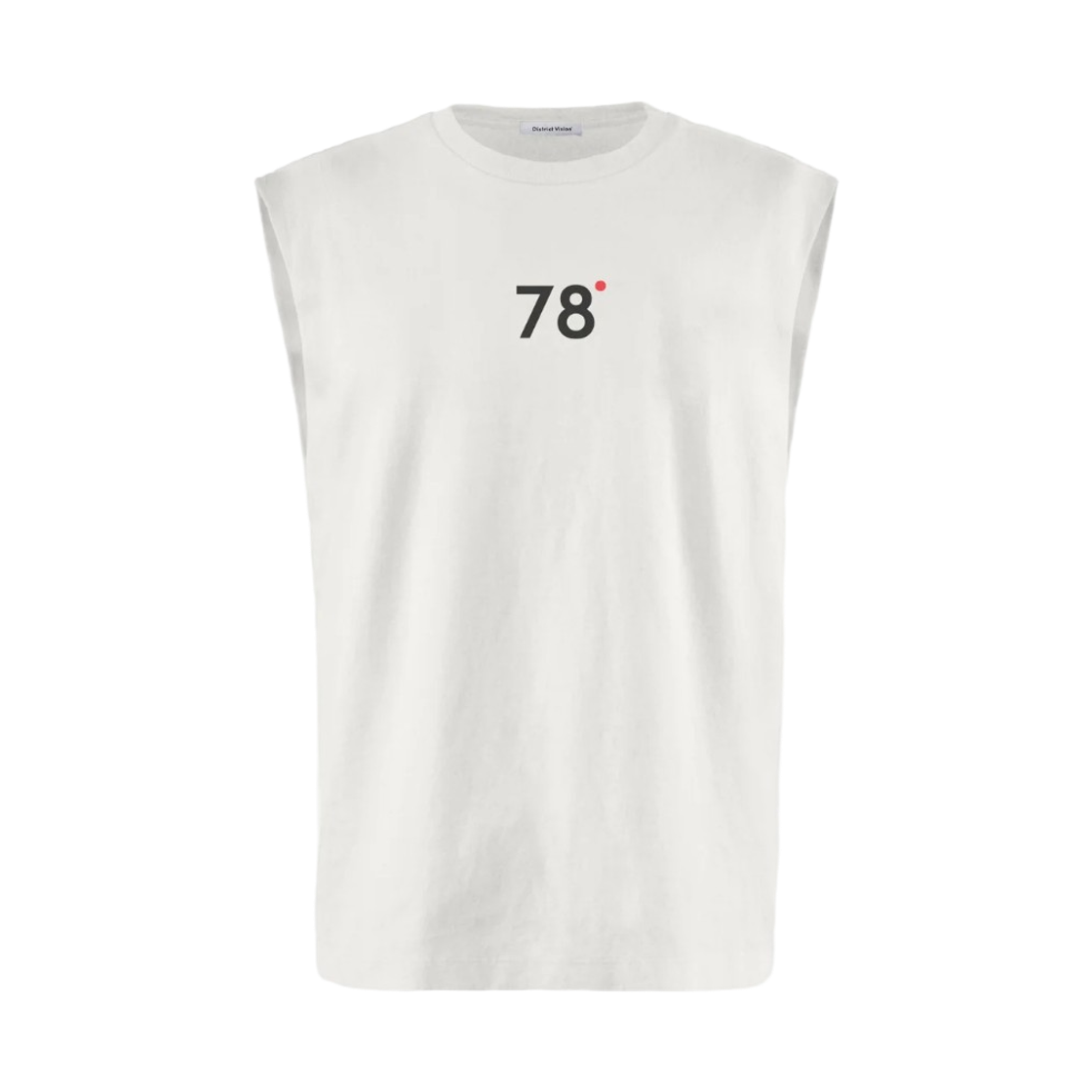 DVLA0005-WHT District Vision California Cotton Cut-Off 78 T-Shirt Vintage White