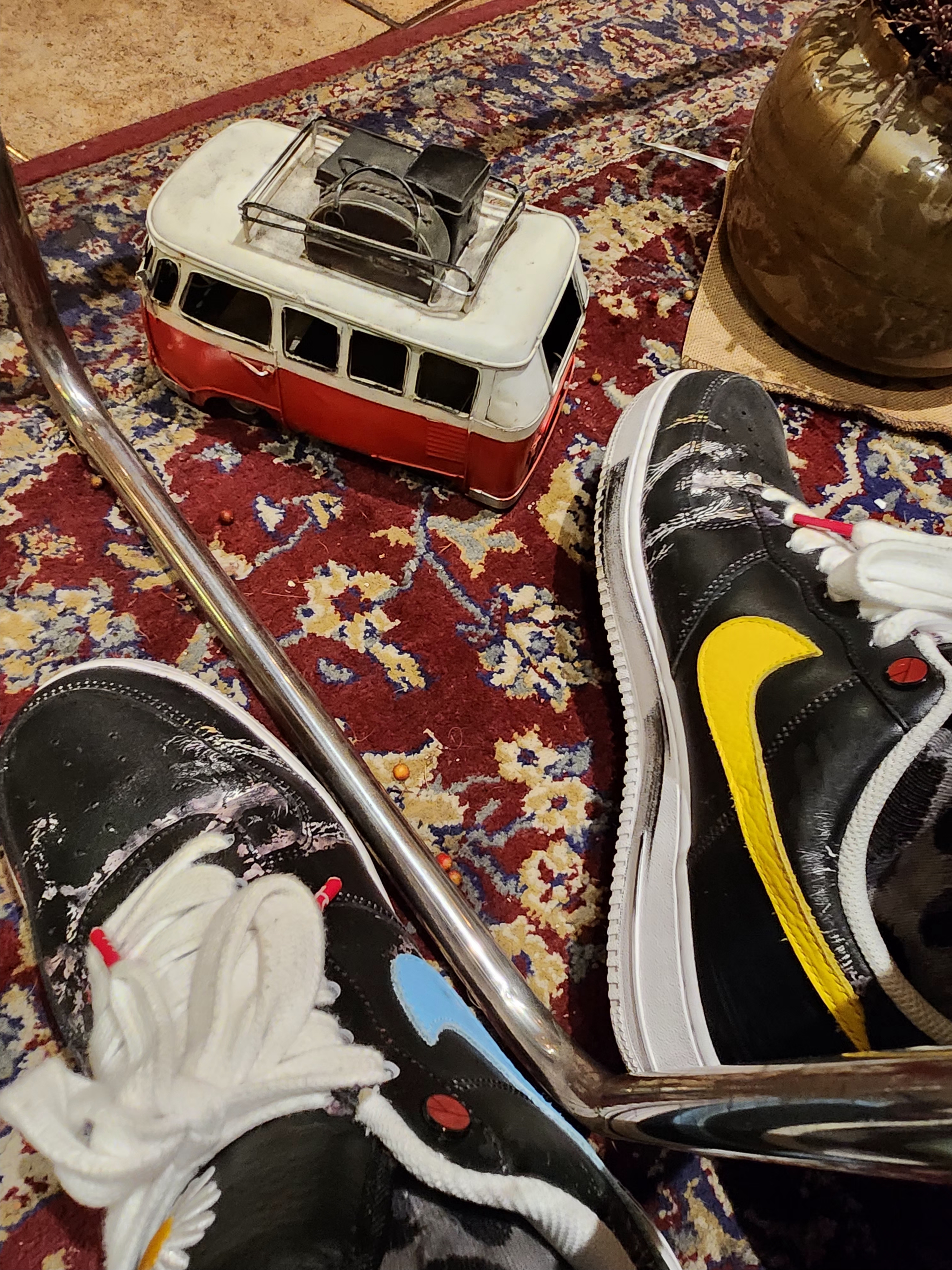 Nike x Peaceminusone Air Force 1 Low Para-Noise 3.0 Black and Multicolor 착용 스타일 - 1