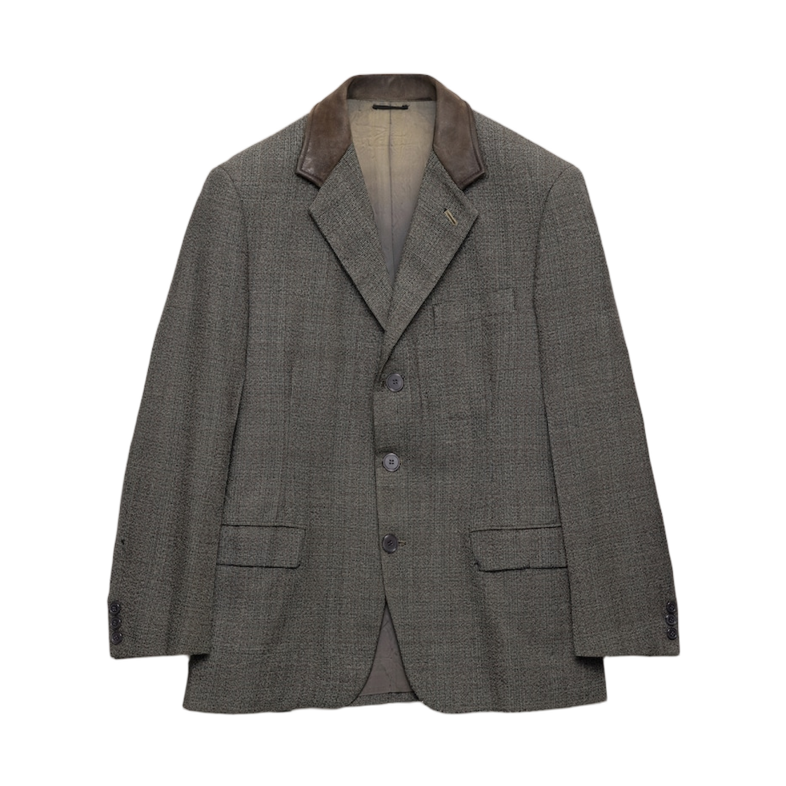 프라다 싱글 브레스티드 울 자켓 앤트러사이트 그레이(Prada Single-Breasted Wool Jacket Anthracite Gray)