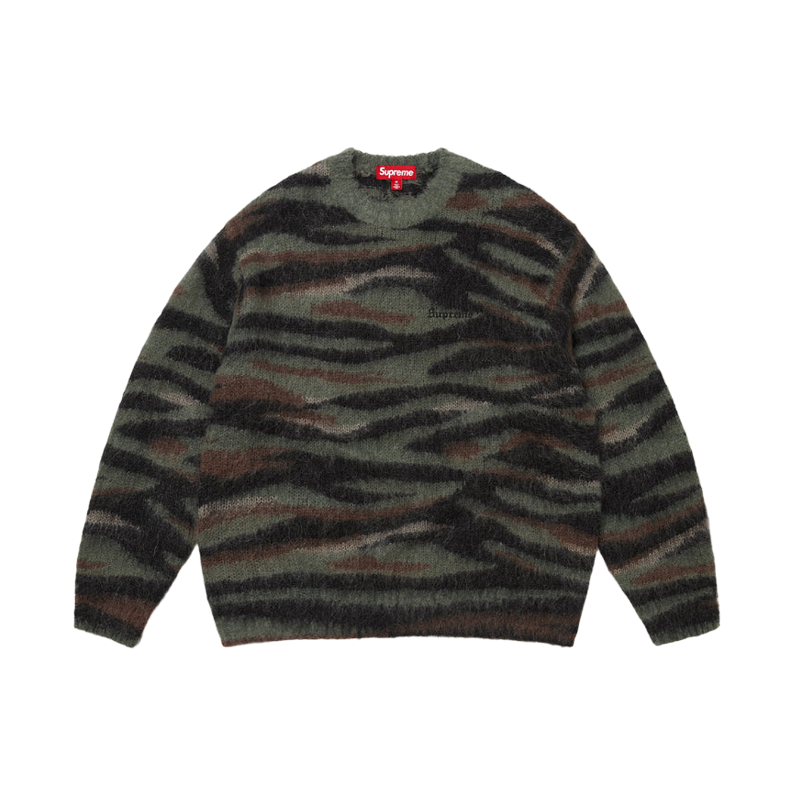 - Supreme Brushed Mohair Sweater Tiger Camo - 25FW