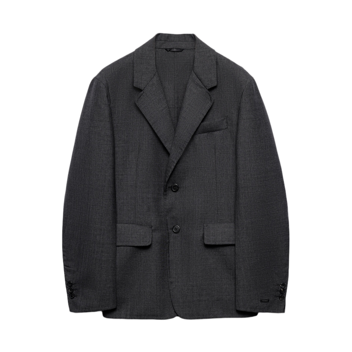 프라다 싱글 브레스티드 울 블렌드 자켓 슬레이트 그레이(Prada Single-Breasted Wool Blend Jacket Slate Gray) - 1