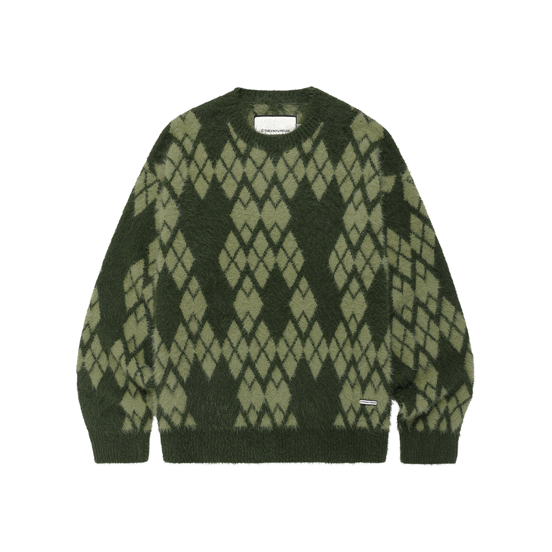 VH2FWUK610AKH Thevinylhouse Argyle Sweater Khaki