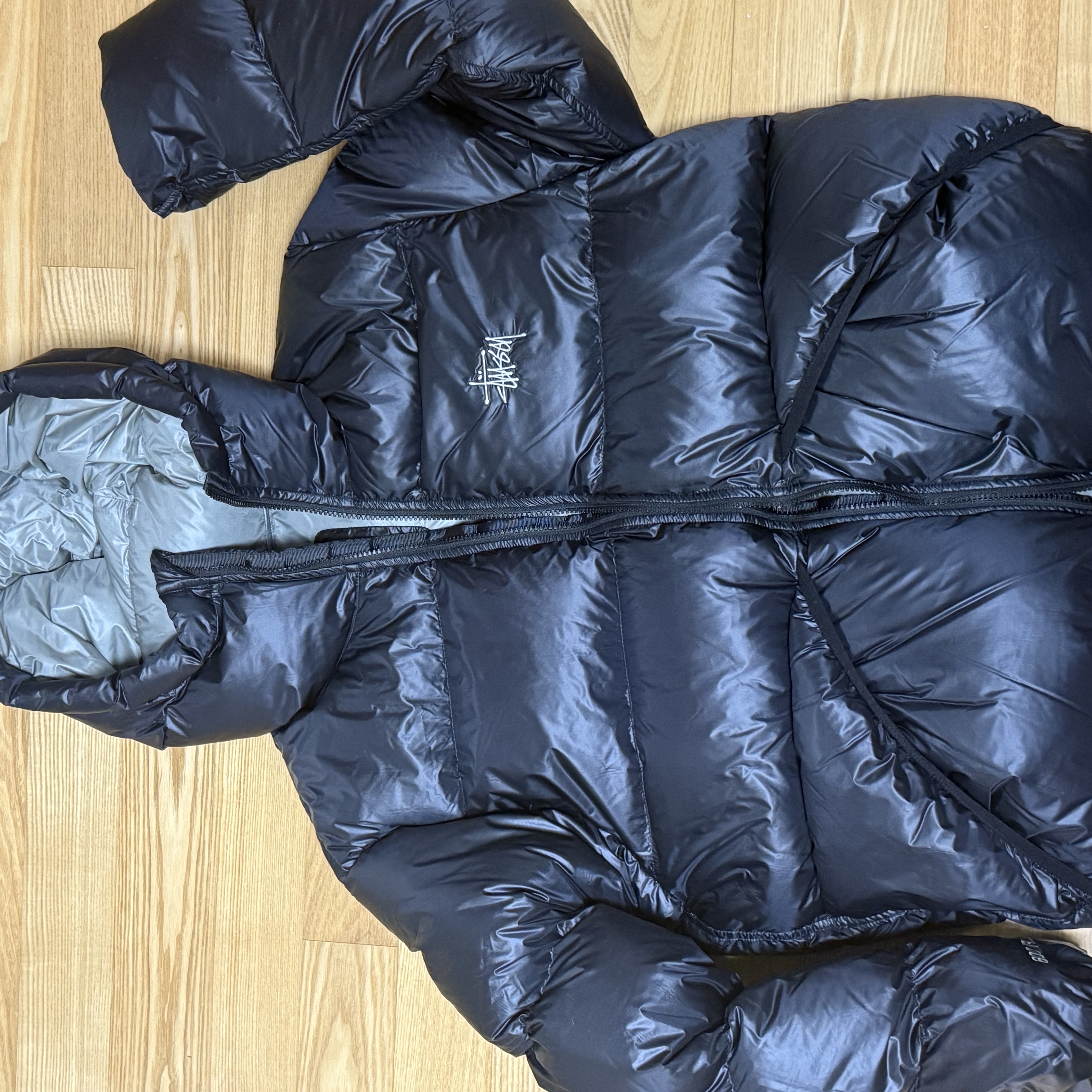 Stussy Down Parka Micro Ripstop Phantom Black 착용 스타일