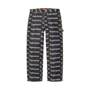 Supreme Jacquard Logos Double Knee Denim Painter Jean Rigid Indigo - 25FW