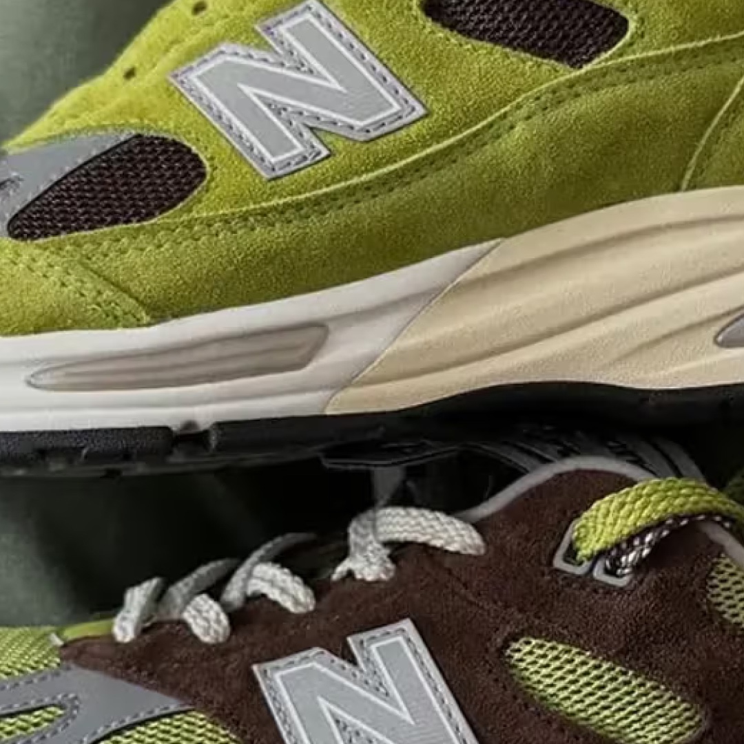 New Balance × Danielle Cathari 991v2 Chocolate Brown Pistachio 착용 스타일 - 4