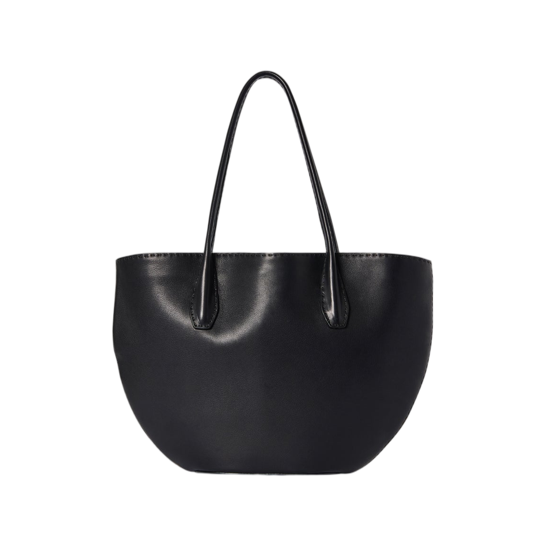W1856L72BDWS The Row Alger Tote Bag in Leather Dark Brown