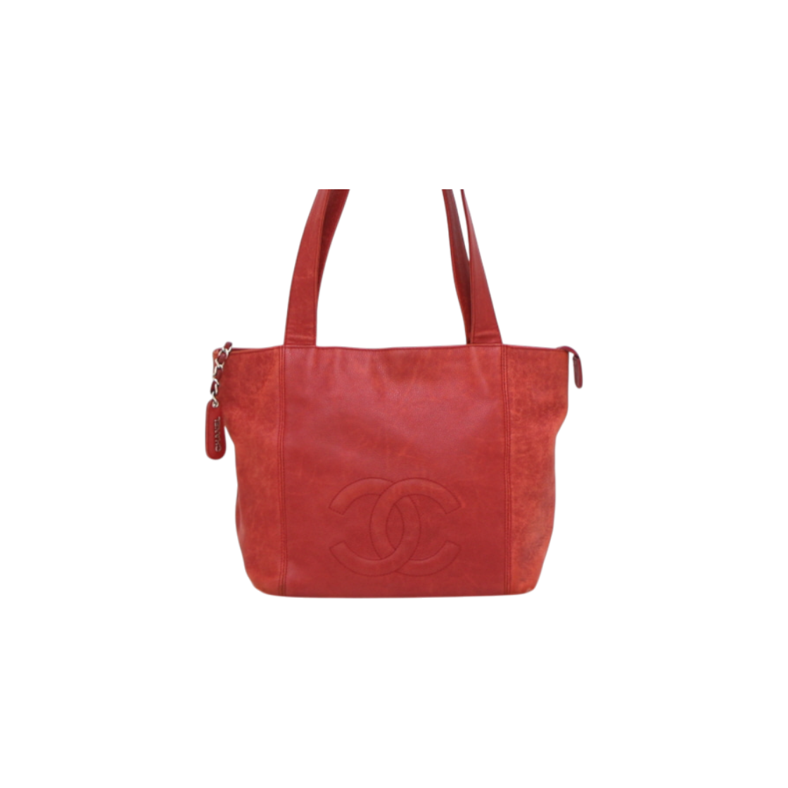 ITVEMCD3RRDD Chanel Vintage Classic Red Caviar Timeless CC Tote & Shoulder Bag