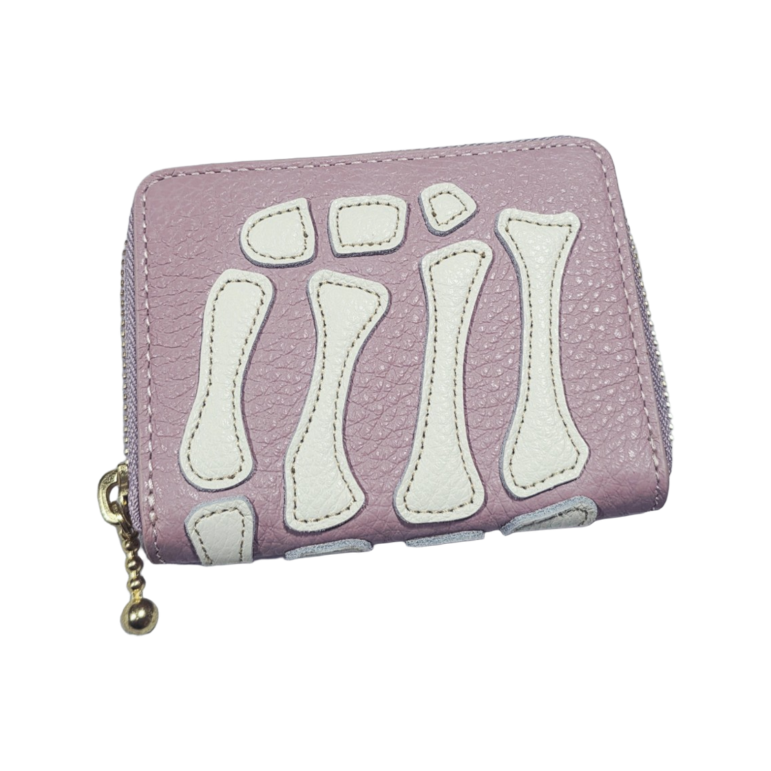 K2503XG802 Kapital Thumbs Up Bone Hand Zip Mini Wallet Pink