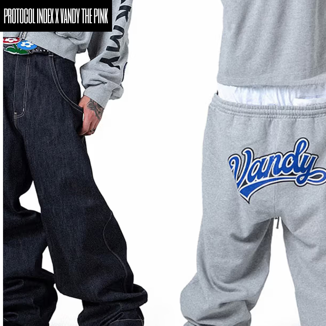Protocol Index Buttivore Zip Hoodie White Melange, Protocol Index 3 Layered Track Pants Black 착용 스타일 - 4