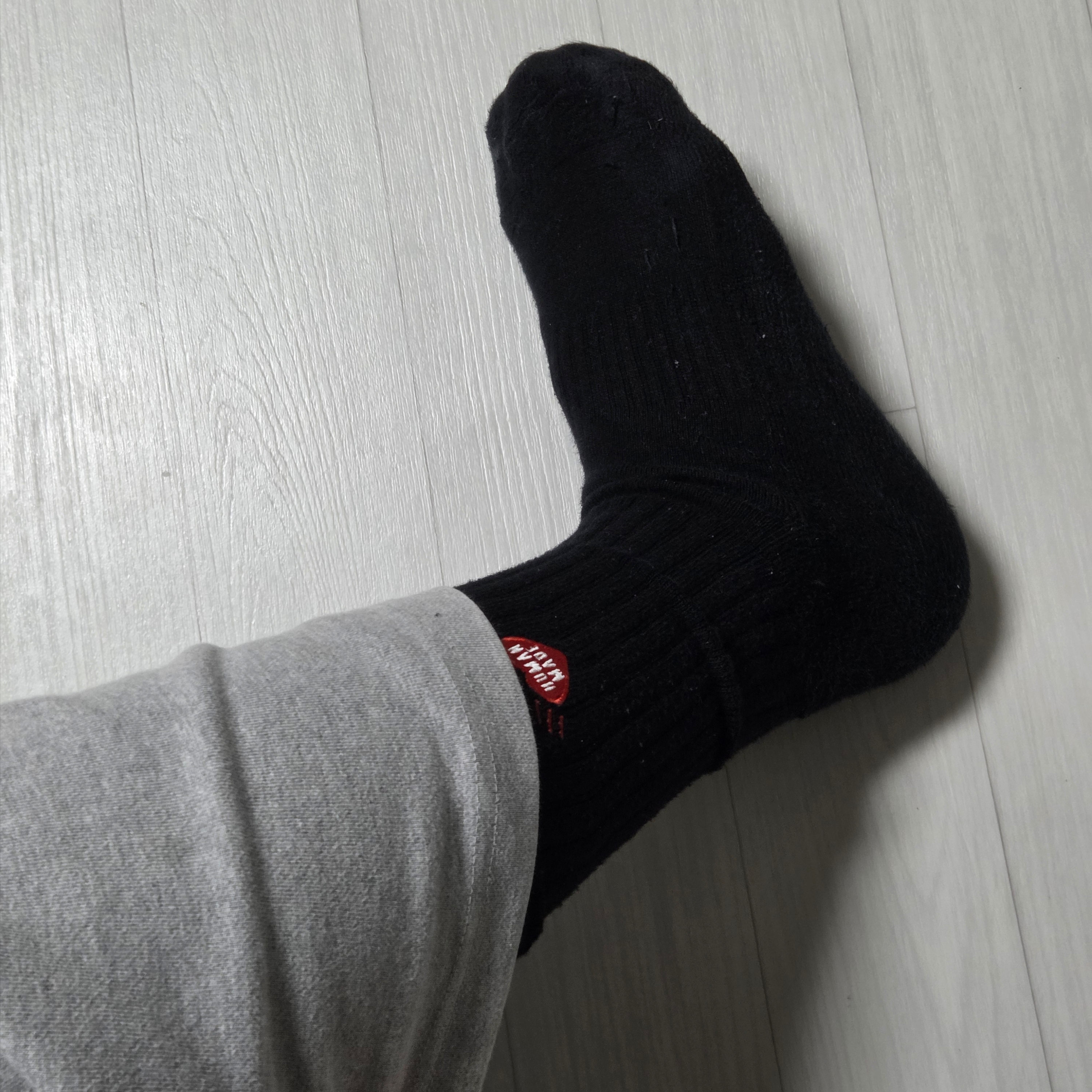 Human Made Pile Socks Black 착용 스타일