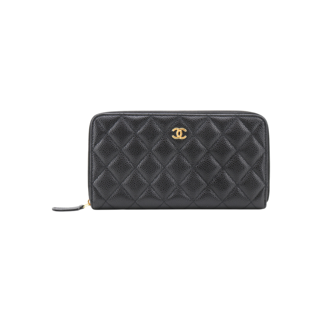 ITCM6UCJMIH9 Chanel Classic Caviar Zip Wallet with Gold Hardware