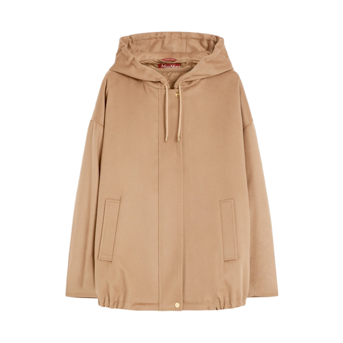 DERRIS-006 (W) Max Mara Studio Derris Wool Broadcloth Sweatshirt Camel