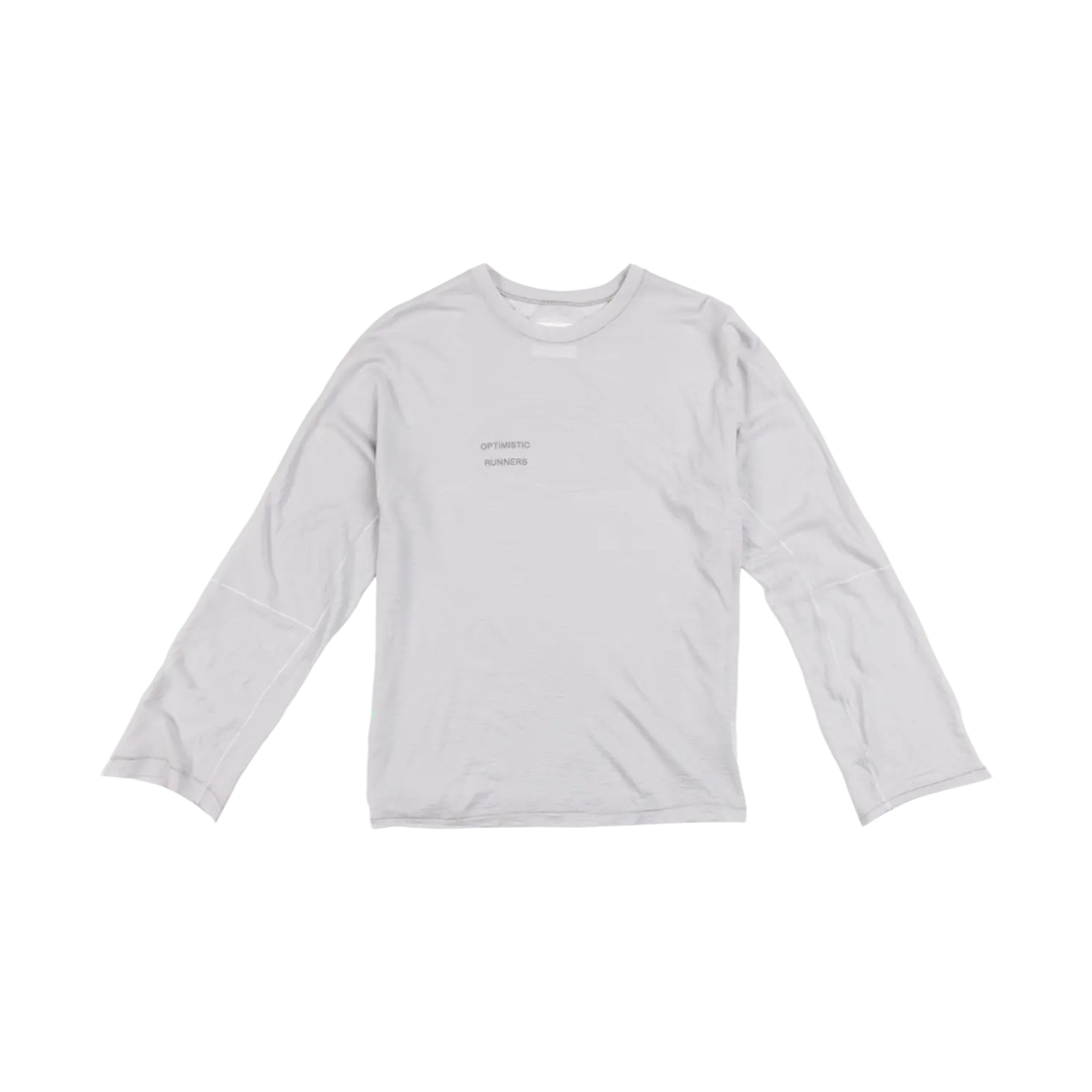 - Optimistic Runners Merino Wool Longsleeve Light Grey