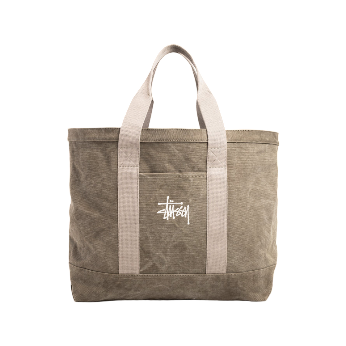 134278 Stussy Waxed Canvas Extra Large Tote Stone