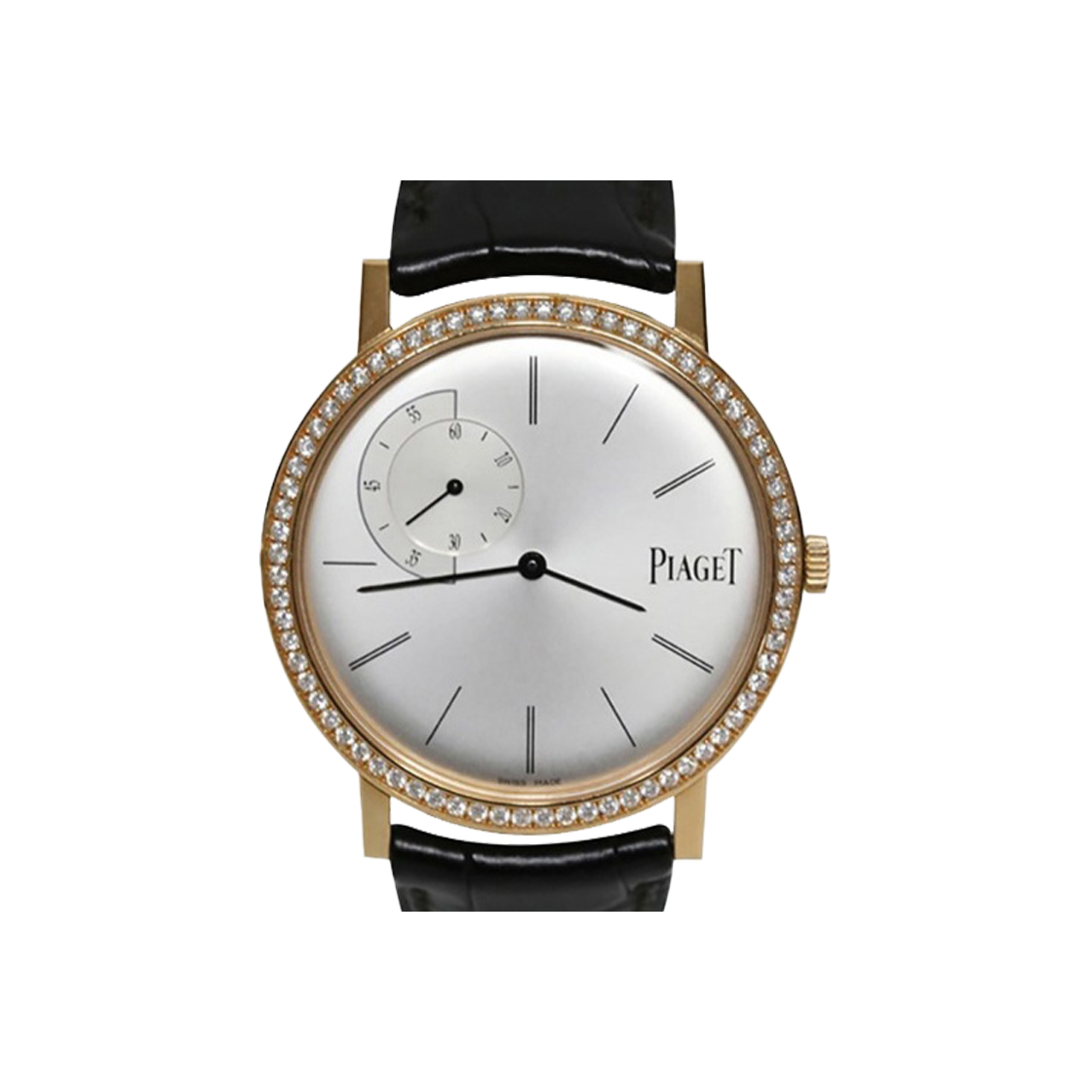 피아제 알티플라노 G0A36118 골드 케이스 다이아 베젤 레더 스트랩 40mm(Piaget Altiplano Gold Case Diamond Bezel Leather Strap 40mm)