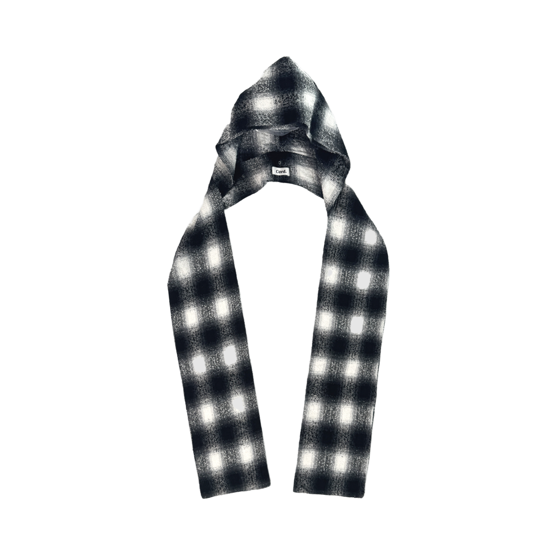 코드 디스커버드 키트 후드 머플러 부클 체크 블랙(Cord Discovered Kit Hood Muffle Boucle Check Black) - 2