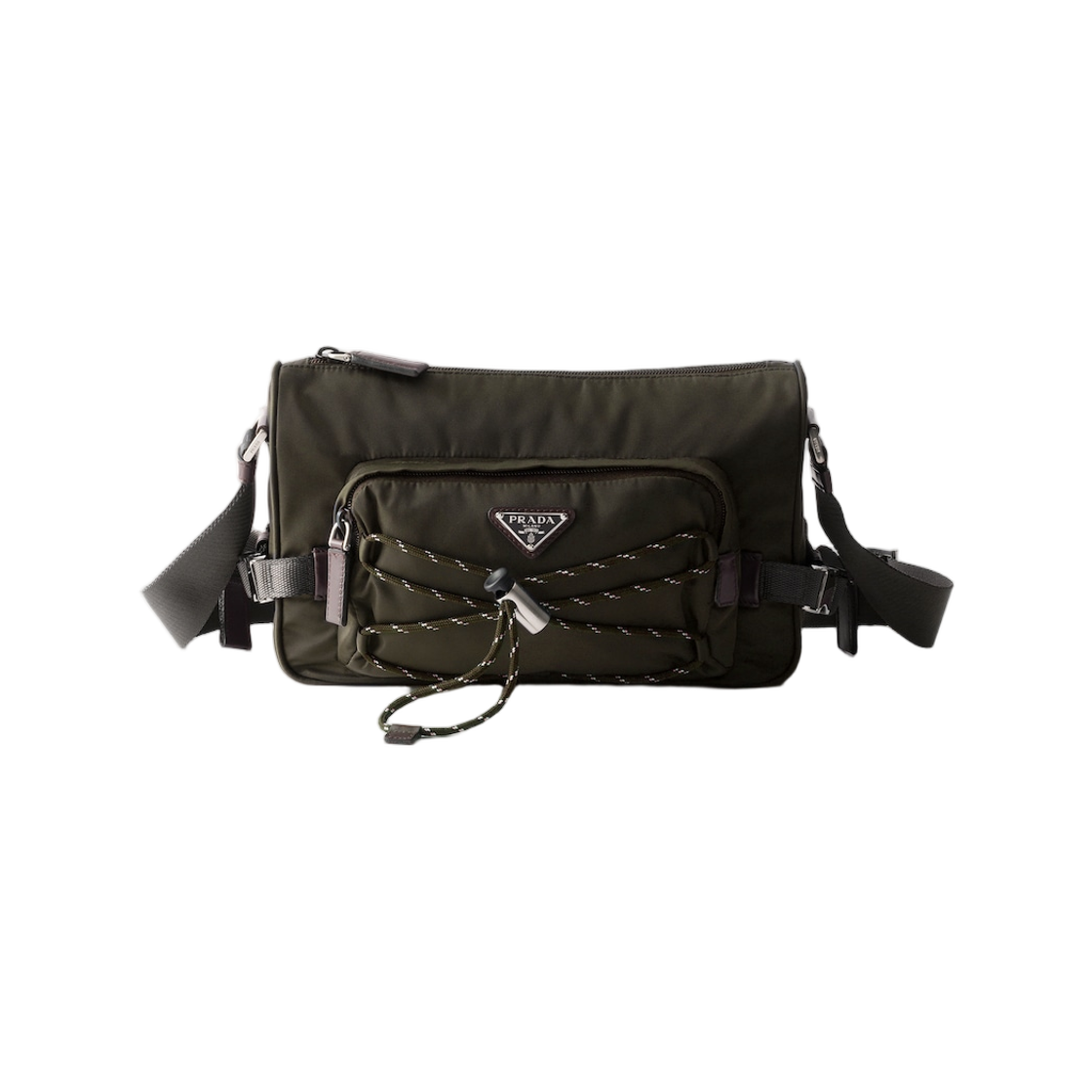 프라다 리나일론 앤 레더 숄더백 카모플라주 그린(Prada Re-Nylon And Leather Shoulder Bag Camouflage Green) - 1