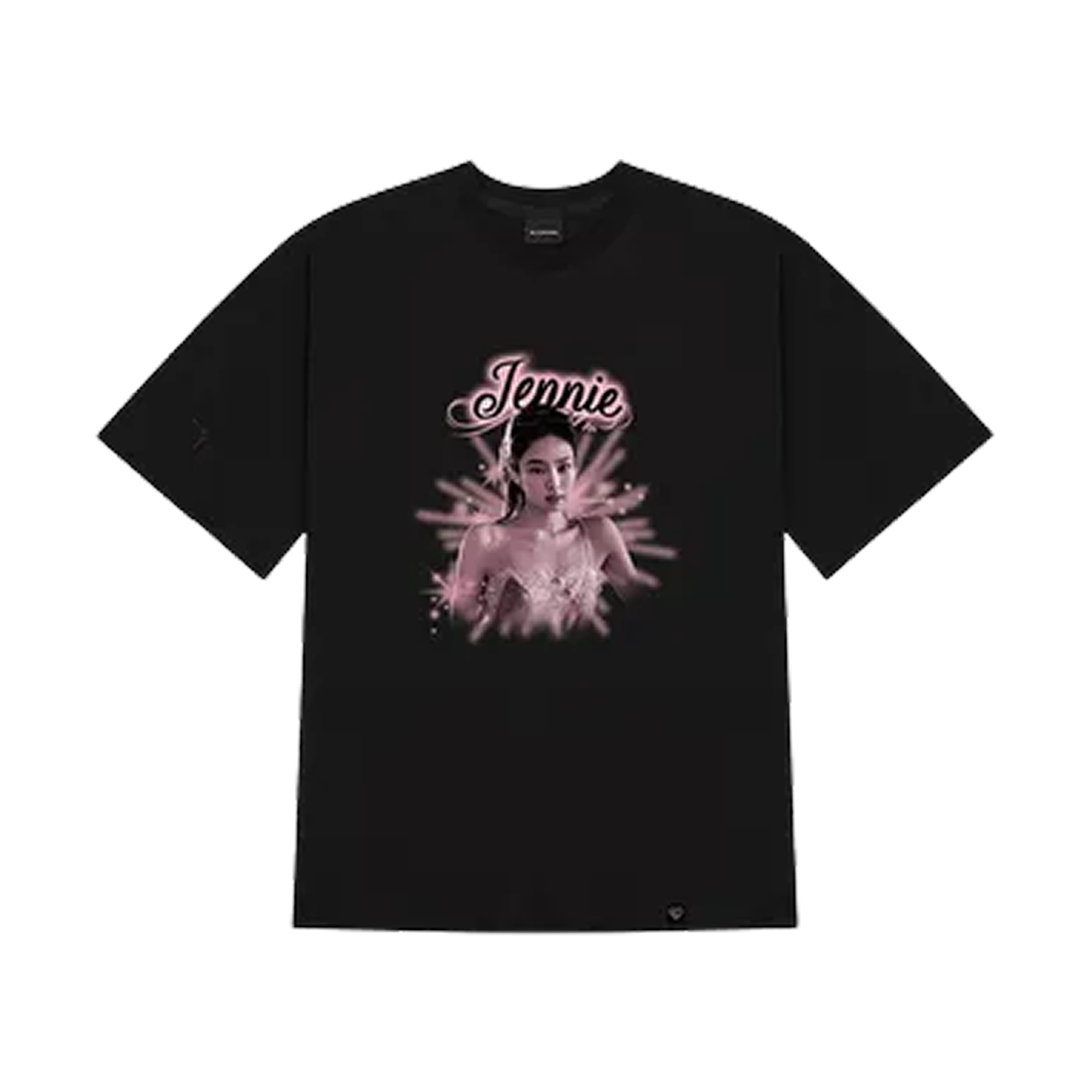 블랙핑크 뛰어 포토 티셔츠 타입1 제니 블랙(Blackpink Jump Photo T-Shirt Type1 Jennie Black)