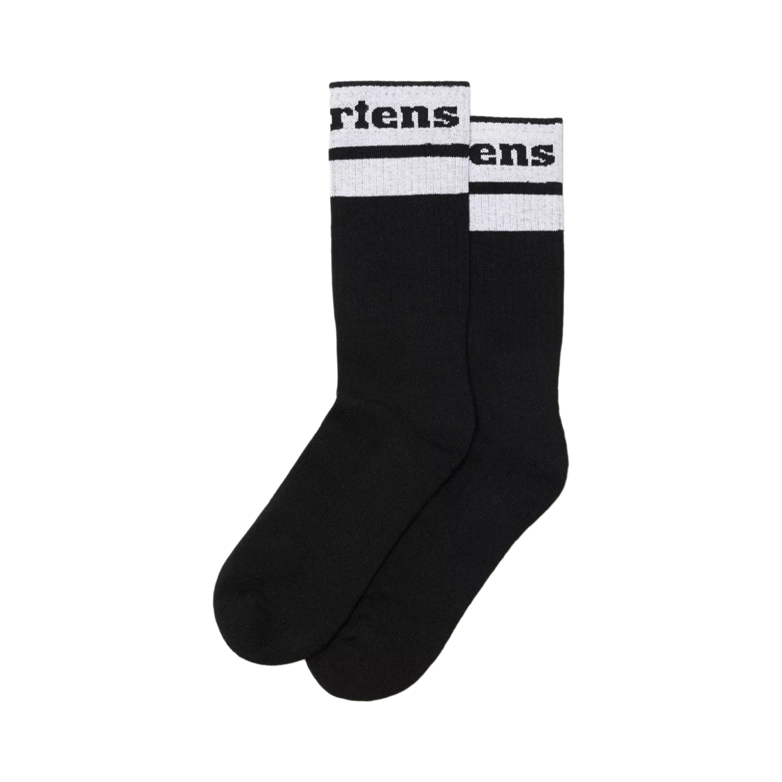 AC681006 Dr. Martens Athletic Logo Organic Cotton Blend Socks Black White