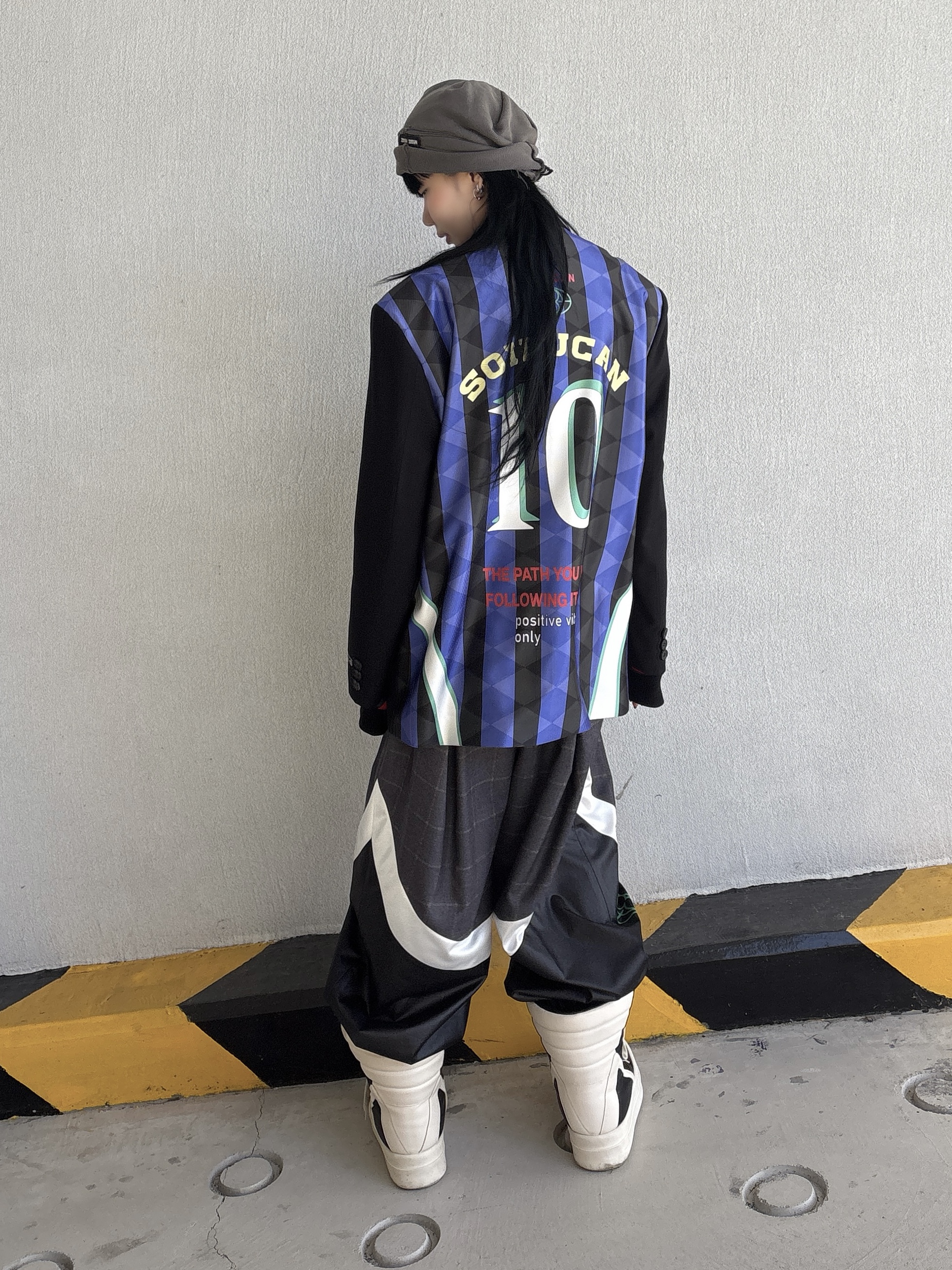 Rick Owens Mega Bumper Geobasket Black Milk 착용 스타일 - 3
