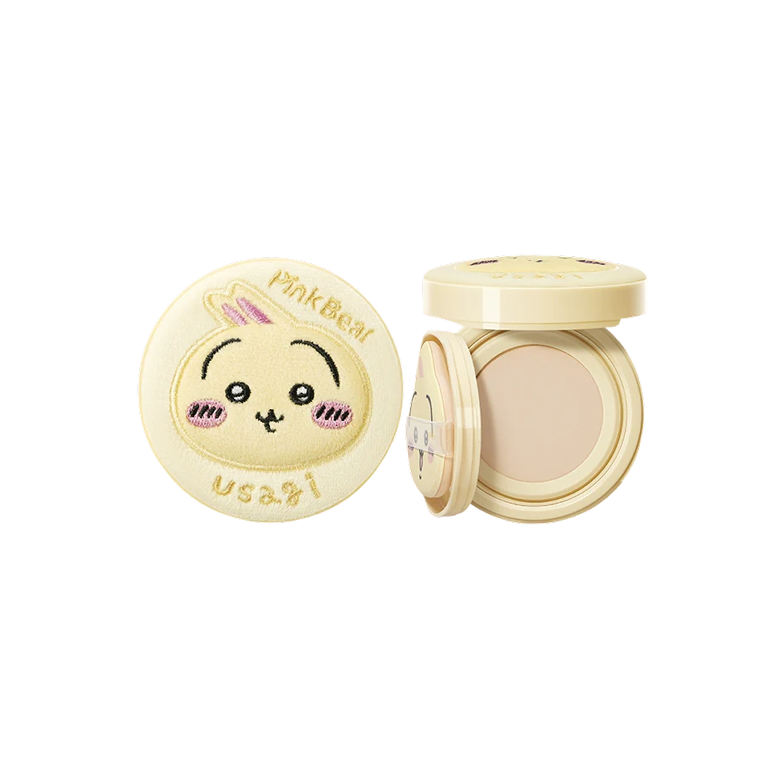 핑크 베어 x 치이카와 컨실러 에어 쿠션 파운데이션 우사기 옐로우 W01(Pink Bear x Chikawa Concealer Air Cushion Foundation Usagi Yellow W01)