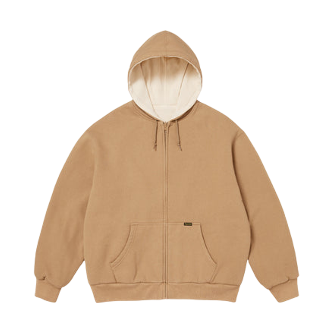 - Supreme Reversible Work Zip Up Hooded Sweatshirt Light Tan - 25FW